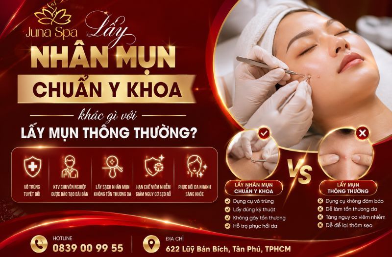 Lấy nhân mụn chuẩn y khoa khác gì với lấy mụn thông thường?