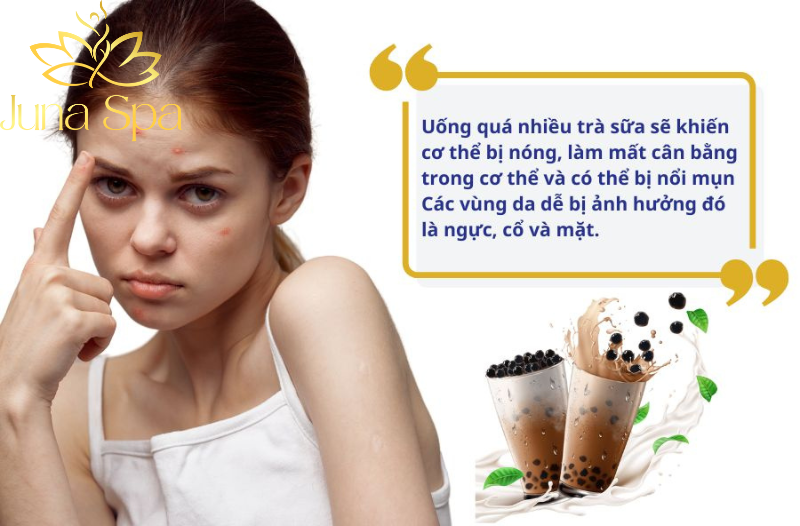 Nổi mụn do uống nhiều trà sữa, cách khắc phục để làn da lấy lại sức sống