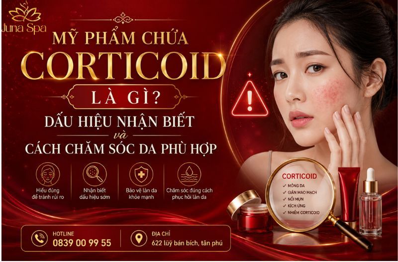 Mỹ phẩm chứa corticoid là gì? Dấu hiệu nhận biết và cách chăm sóc da phù hợp