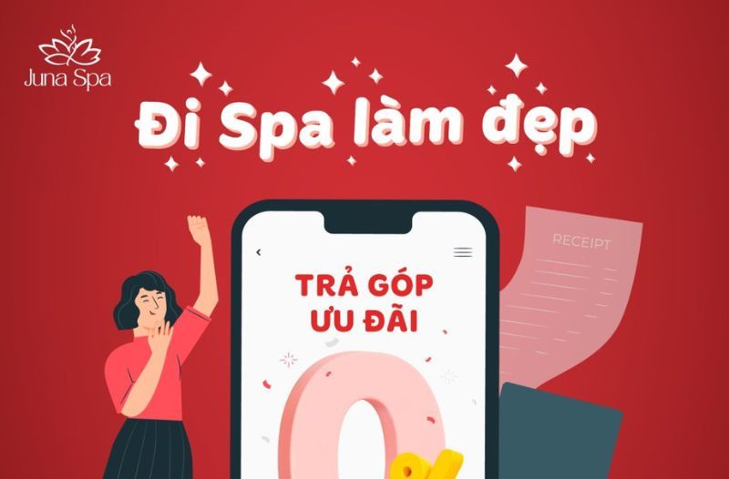 đi spa làm đẹp trả góp 0 phan tram ls uu dai
