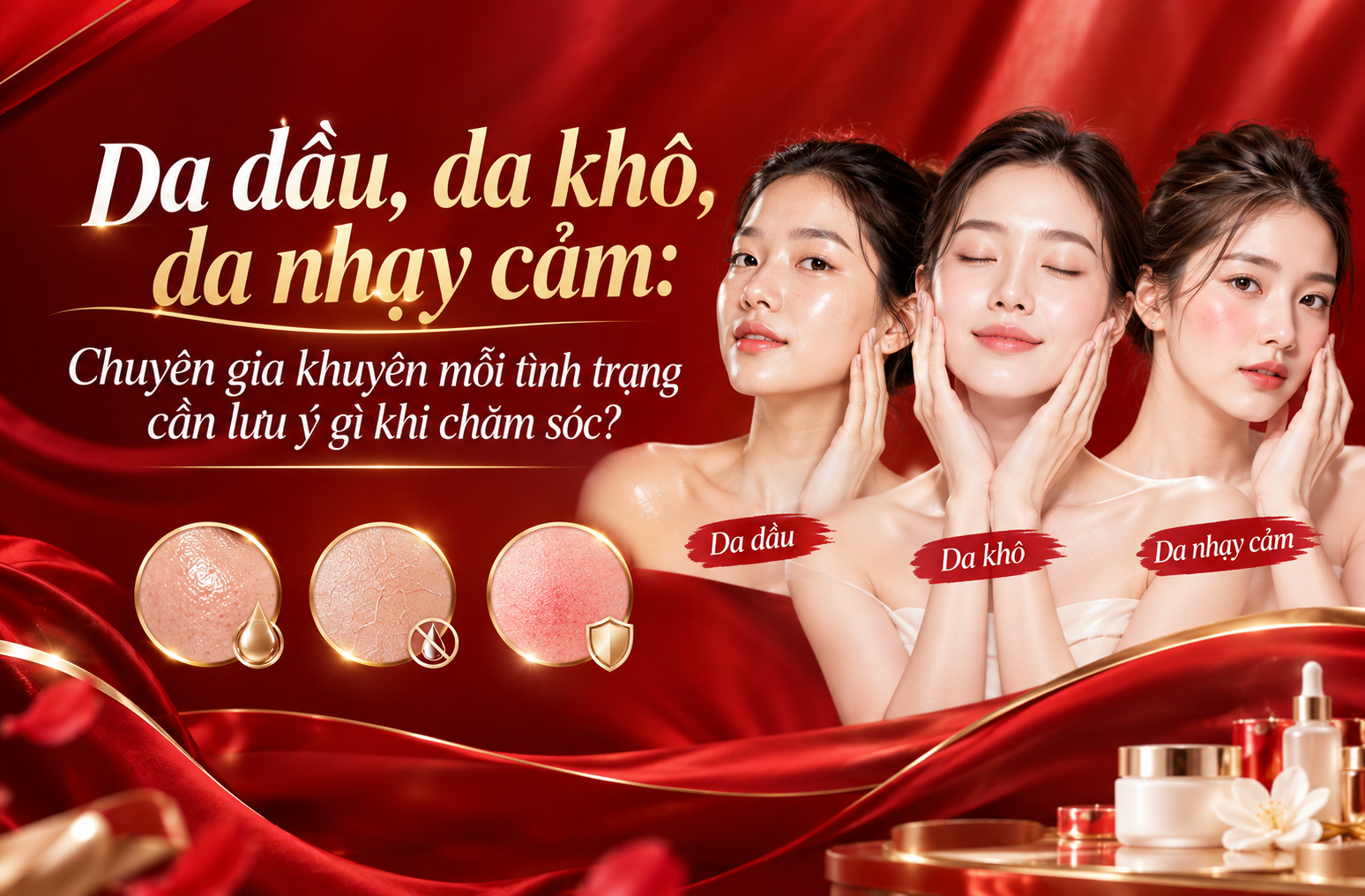 Da dầu, da khô, da nhạy cảm: Chuyên gia khuyên mỗi tình trạng cần lưu ý gì khi chăm sóc?