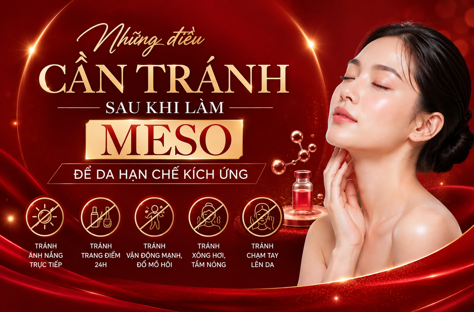 Những điều cần tránh sau khi làm Meso để da hạn chế kích ứng