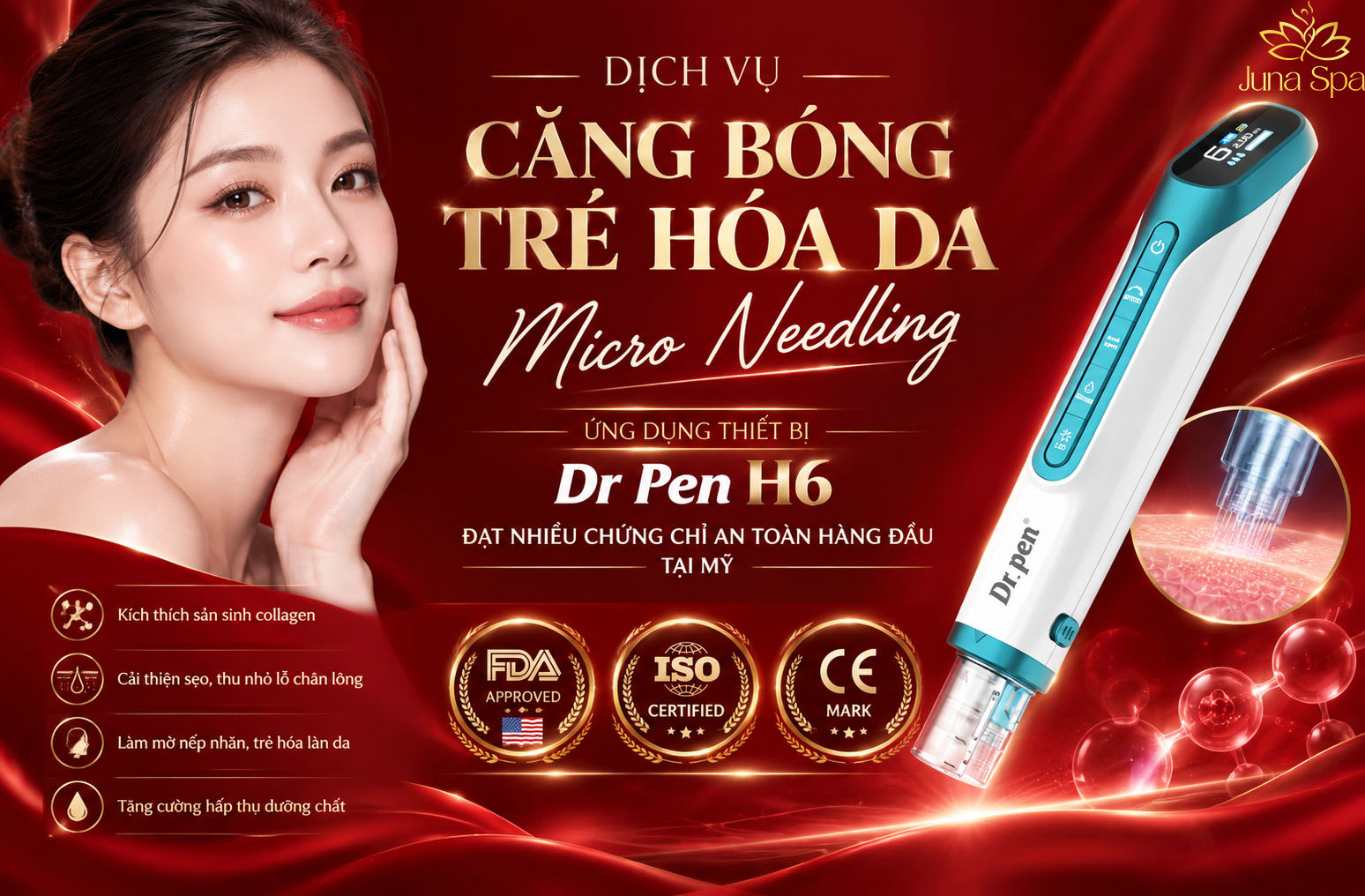 Dịch vụ căng bóng trẻ hóa da Micro Needling