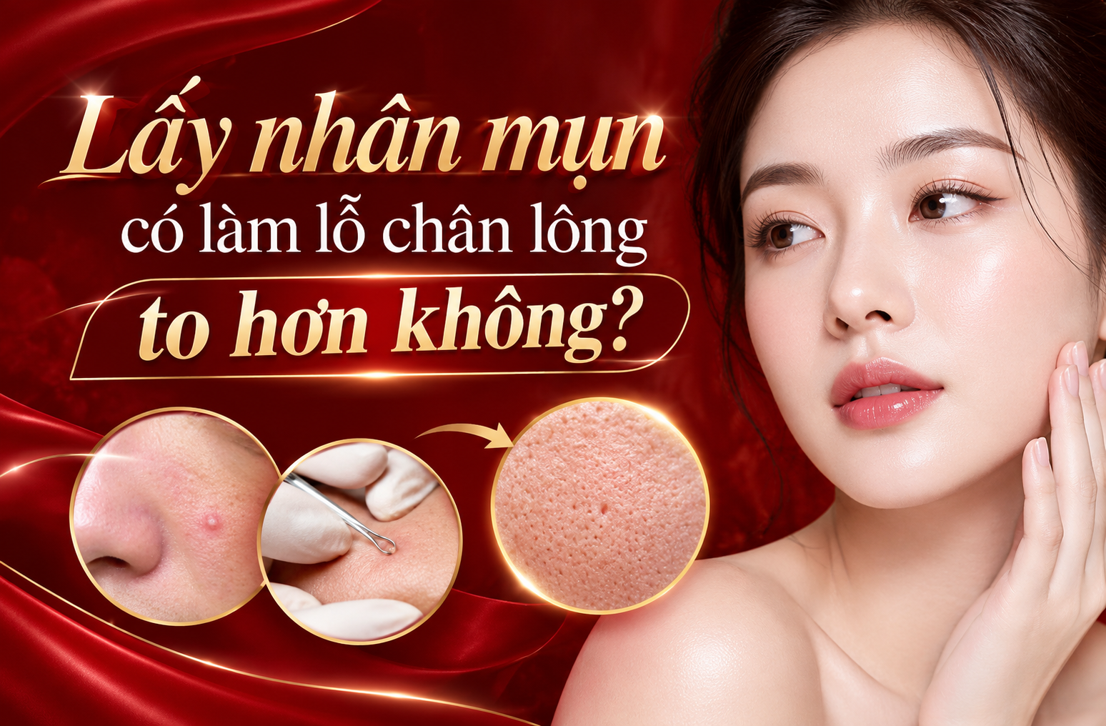 Lấy nhân mụn có làm lỗ chân lông to hơn không?