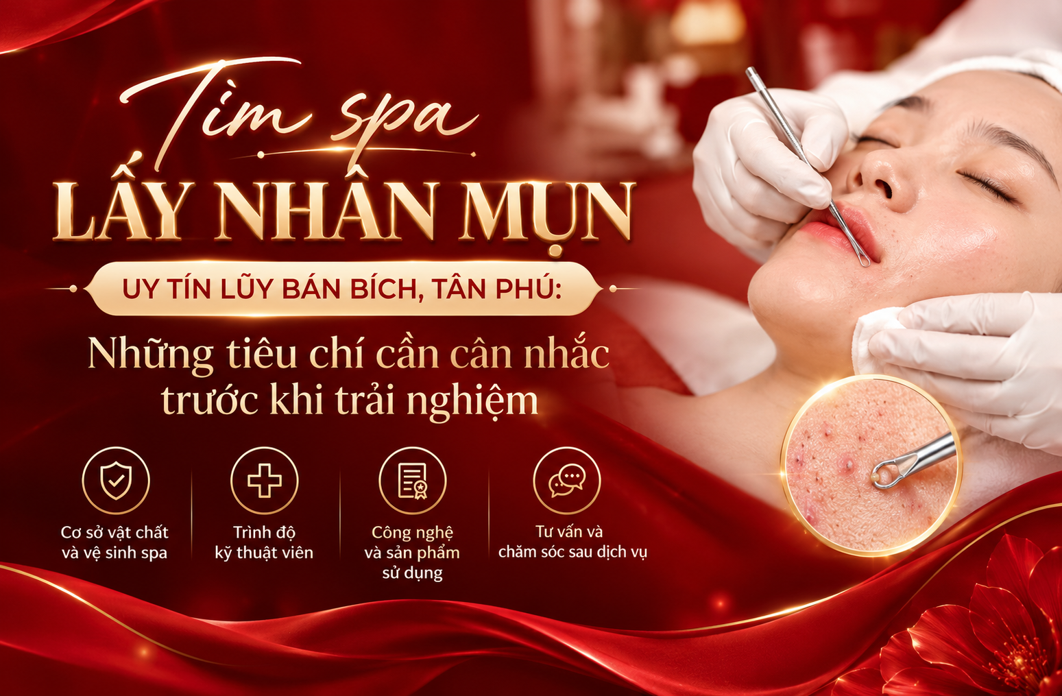 Tìm spa lấy nhân mụn uy tín Lũy Bán Bích, Tân Phú: Những tiêu chí cần cân nhắc trước khi trải nghiệm