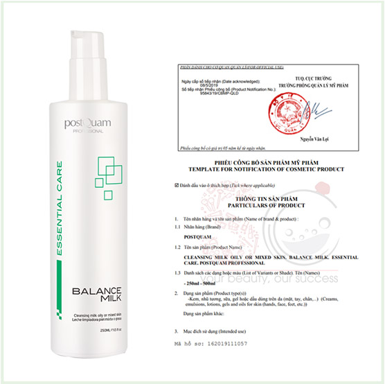 phiếu công bố sp từ bộ y tế postguam