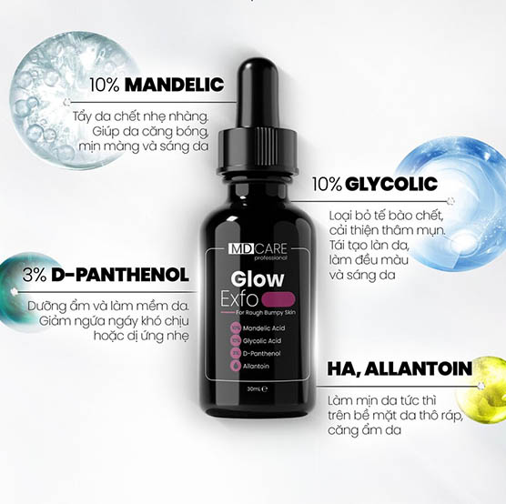 thành phần mdcare glow exfo