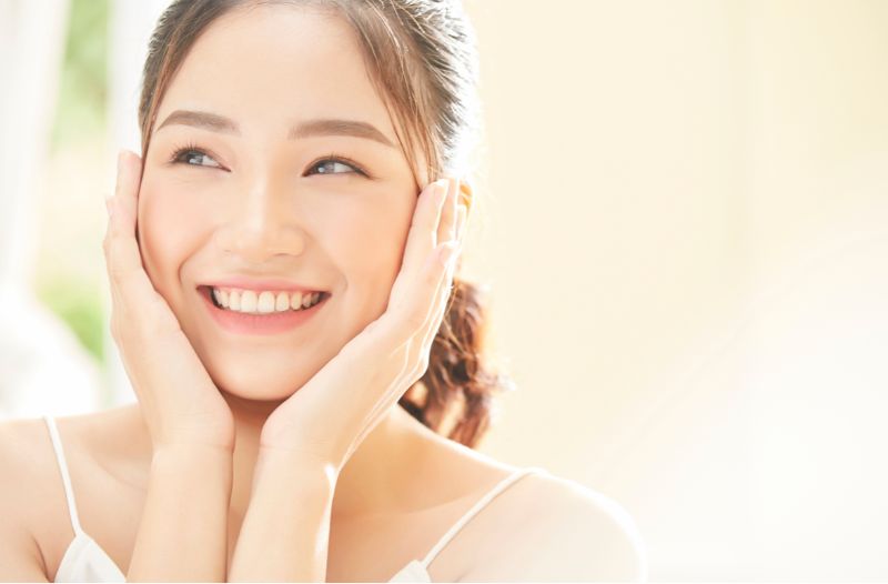 làn da căng bóng mịn màng