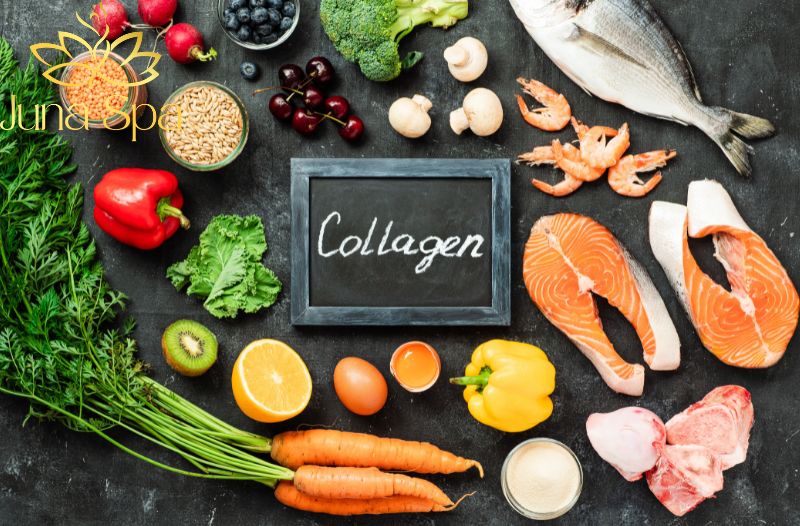 Ăn thực phẩm giàu collagen và hỗ trợ tạo collagen