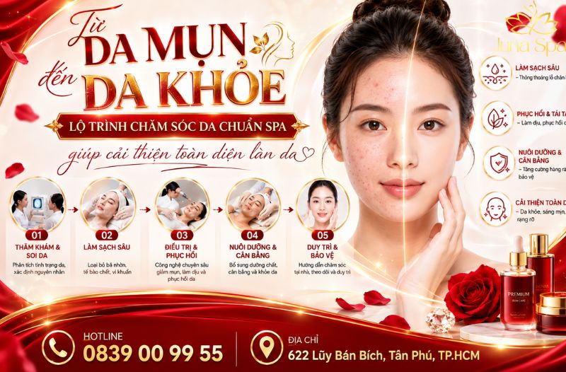 Từ da mụn đến da khỏe: Lộ trình chăm sóc da chuẩn spa giúp cải thiện toàn diện làn da