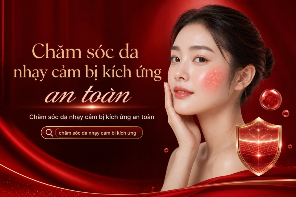 Chăm sóc da nhạy cảm bị kích ứng an toàn