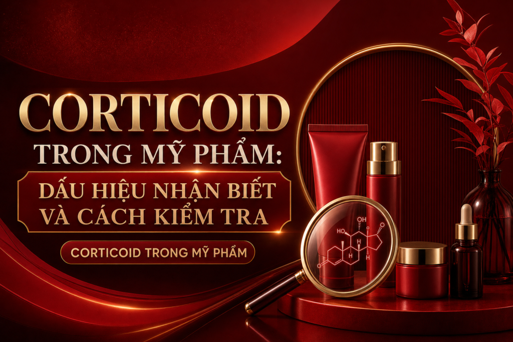 Corticoid trong mỹ phẩm: Dấu hiệu nhận biết và cách kiểm tra